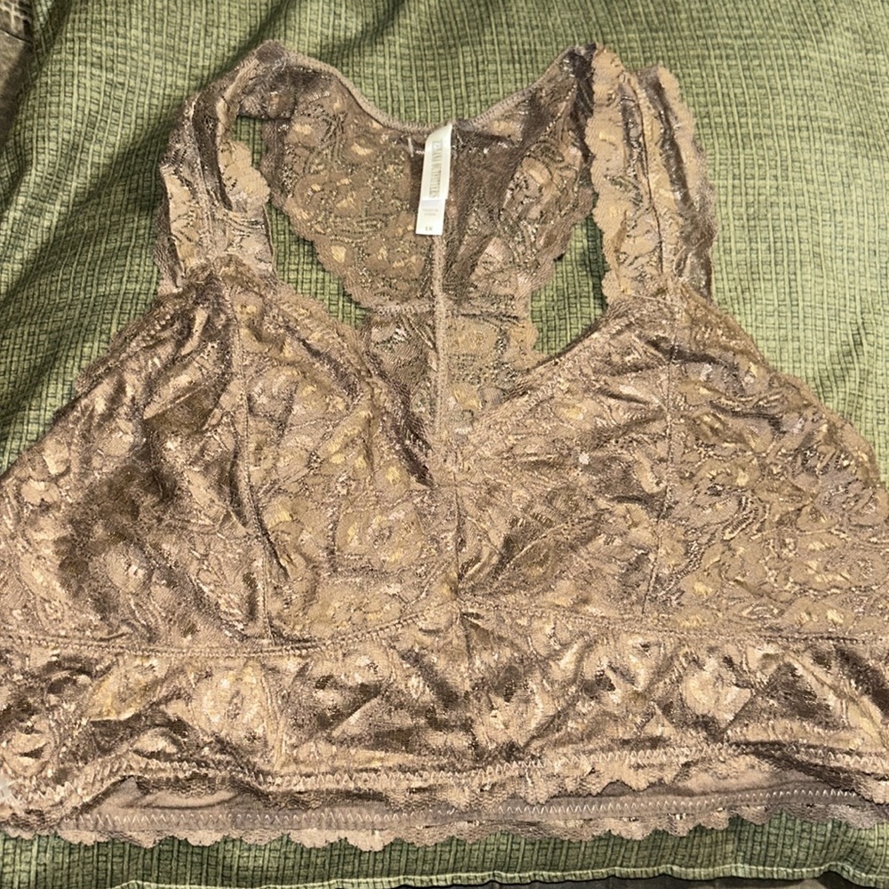 NWOT 1X Zenana Lace Bralette in Mocha Brown - Picture 3 of 4